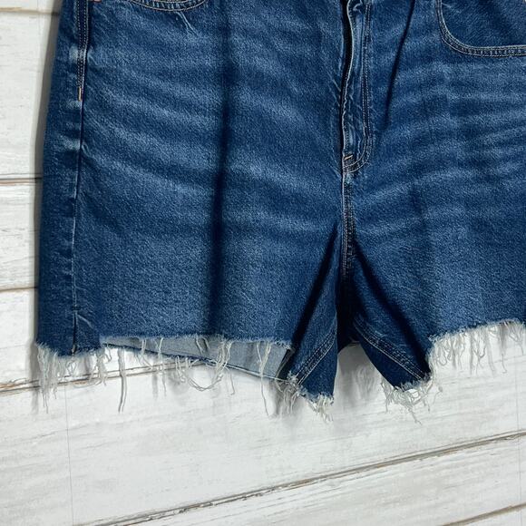 American Eagle Curvy Relaxed Short Dark Wash Denim Plus Size 18 - Picture 7 of 7